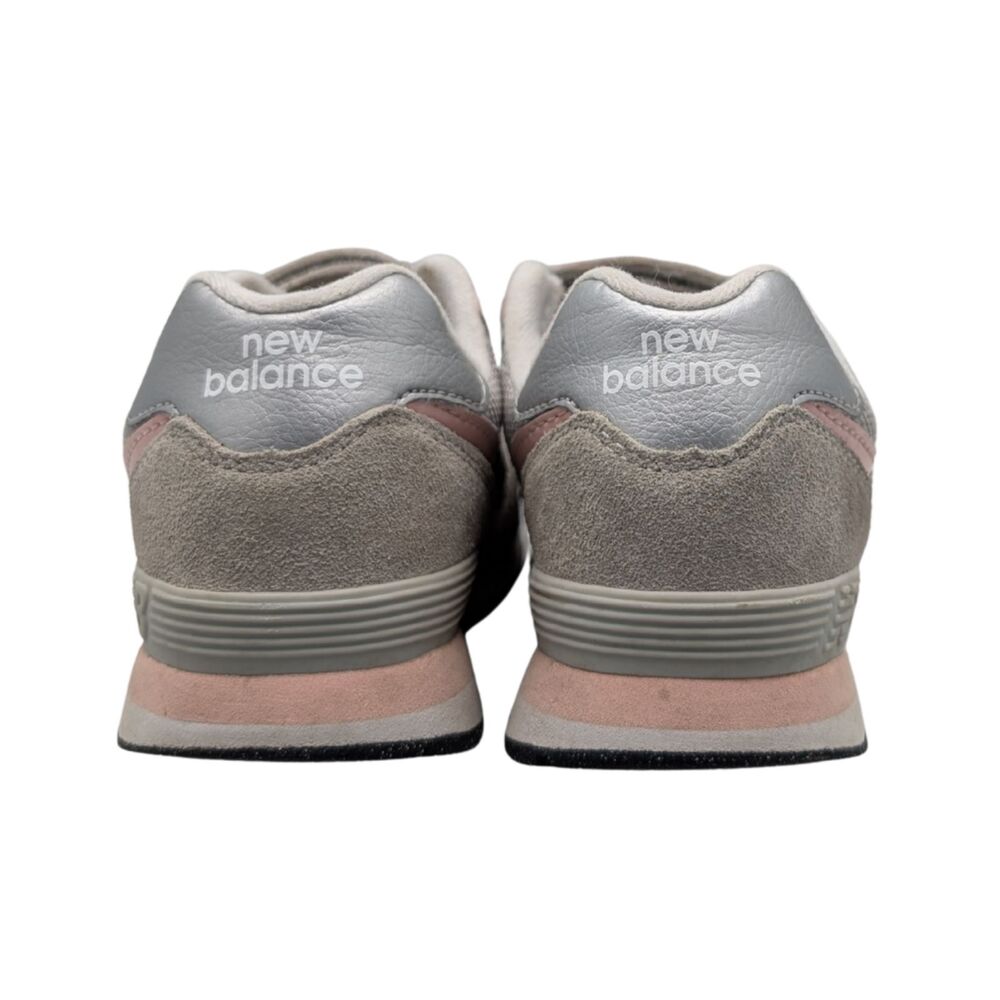 New Balance Gray 574 Hook Loop Sneakers Big Kid 1 - Picture 5 of 7
